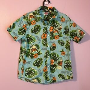 Jaws Universal Studios Tropical Hawaiian Shirt Shark size XL (Boy) Kids